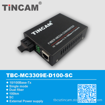 10/100base Dual Fiber Single Mode 100km Media Converter